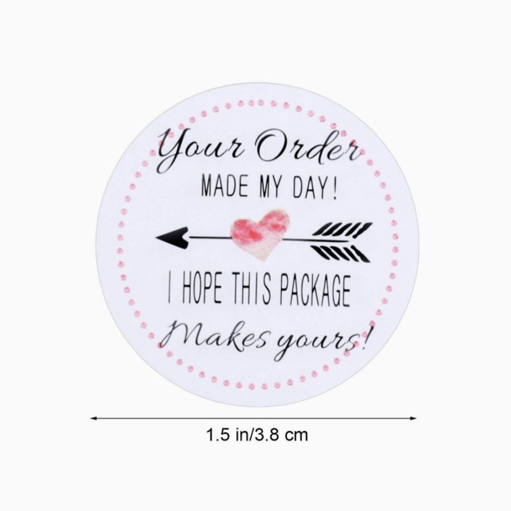 50 YOUR ORDER MADE MY DAY Stickers 1.5"